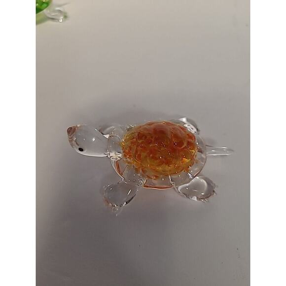 Lenox Crystal Mini Turtle Figurines Set of 3 - Purple Orange Green - Picture 3 of 11